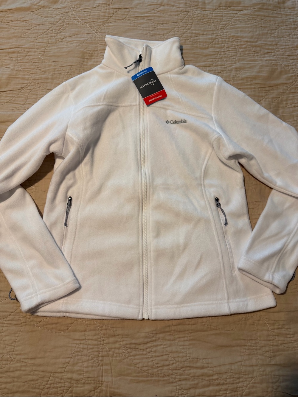 Columbia Women's White Fleece Full-Zip Jacket